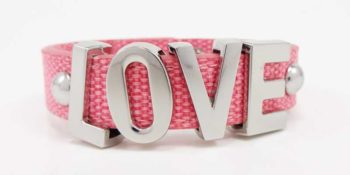 Bratara BCBGeneration Affirmation bracelet LOVE roz