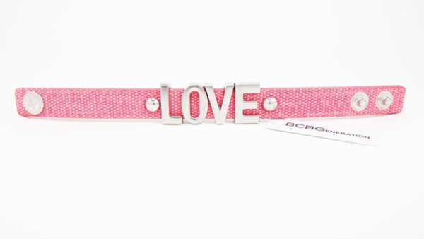 Bratara BCBGeneration Affirmation bracelet LOVE roz 1
