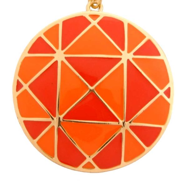 Colier LOFT cu model portocaliu si rosu