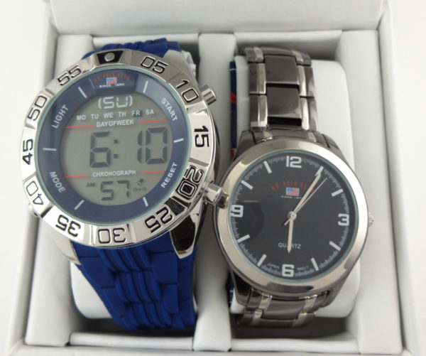 Set 2 ceasuri US Polo ASSN in cutie cadou