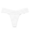 Chiloti dantela Victoria's Secret PINK Thong Panty alb