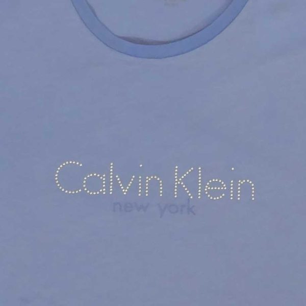 T-shirt dama Calvin Klein New York lila - detaliu