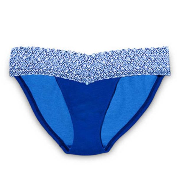 Chiloti dantela Victoria's Secret Bikini Panty albastru