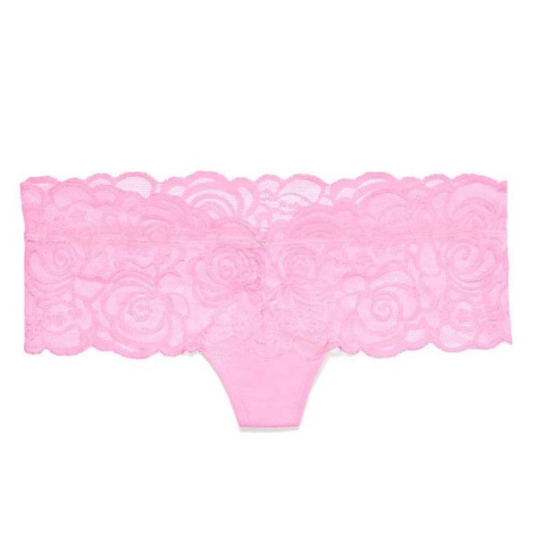 Chiloti dantela Victoria's Secret Rose Lace Cheekster Panty