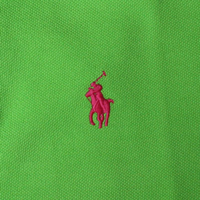 Bluza dama Ralph Lauren Skinny Polo verde - detaliu