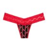 Chiloti dantela Victoria's Secret Lace Thong Panty candy cane print